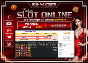 SIBAYAKTOTO WIN SLOT 15.000X Mania Rp.3,000,000, - LUNAS