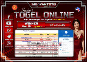 SIBAYAKTOTO WIN TOGEL ONLINE CALIFORNIA POOLS Rp.2,155,000, - LUNAS